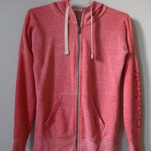 Reebok salmon pink zip up hoodie sweater